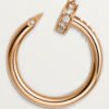 18k rose gold diamond nail pendant necklace