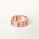 18K rose gold unlimited screw texture ring
