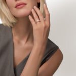 18K rose gold unlimited screw texture ring