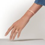 18K rose gold unlimited screw texture ring