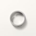 18K white gold unlimited screw texture ring