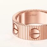 18K rose gold unlimited screw texture ring