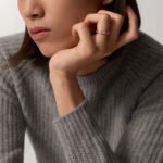 Shop our 18K gold pavé diamond screw ring. This luxury minimalist gold band features brilliant pavé detailing and modern architectural design.