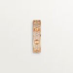 Shop our 18K gold pavé diamond screw ring. This luxury minimalist gold band features brilliant pavé detailing and modern architectural design.