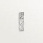 18K white gold pavé diamond screw ring