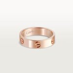18K rose gold minimalist screw ring
