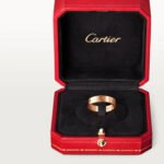 18K rose gold minimalist screw ring