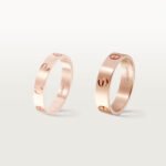 18K rose gold minimalist screw ring