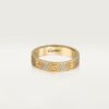 18K gold pavé diamond screw ring