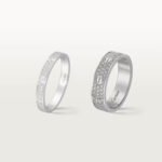 18K white gold pavé diamond screw ring