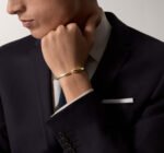 18k gold panther head bangle bracelet
