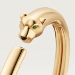 18k gold panther head bangle bracelet