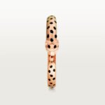 18k rose gold panther head open bangle bracelet