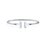 minimalist T open bangle bracelet