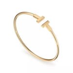 minimalist T open bangle bracelet
