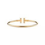 minimalist T open bangle bracelet