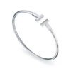 minimalist T open bangle bracelet