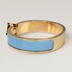 light blue enamel bangle bracelet