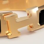 black enamel bangle bracelet