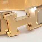 taupe enamel bangle bracelet