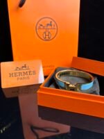 light blue enamel bangle bracelet