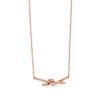 rose gold knot pendant necklace