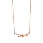 rose gold knot pendant necklace