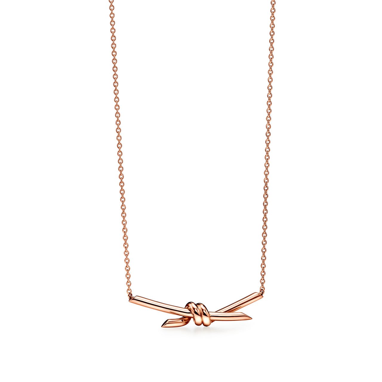 rose gold knot pendant necklace rose gold knot pendant necklace