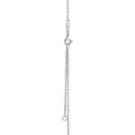 white gold pave diamond knot necklace
