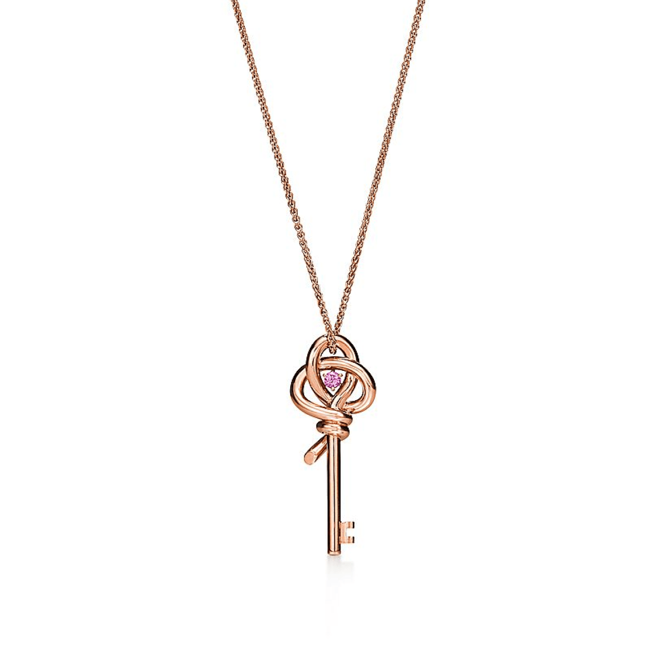 rose gold key pendant necklace with pink diamond rose gold key pendant necklace with pink diamond
