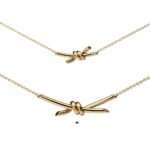 yellow gold knot pendant necklace