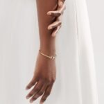 diamond mother-of-pearl bangle bracelet