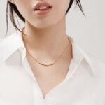 rose gold knot pendant necklace
