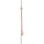 rose gold key pendant necklace with pink diamond