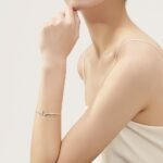 white gold diamond T bangle bracelet