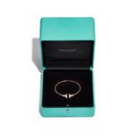 rose gold mother of pearl T bangle bracelet