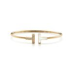 diamond mother-of-pearl bangle bracelet