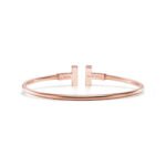 rose gold mother of pearl T bangle bracelet