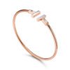 rose gold mother of pearl T bangle bracelet
