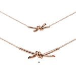 rose gold knot pendant necklace