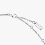 white gold brushed three diamond bar pendant necklace