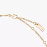 yellow gold brushed three diamond bar pendant necklace