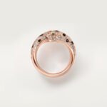 18K rose gold pavé panther open ring