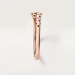 18k rose gold double panther head bangle bracelet