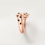 18K rose gold panther open ring
