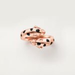 18K rose gold panther open ring