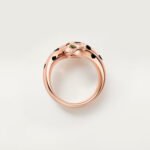 18K rose gold panther open ring