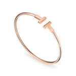 minimalist T open bangle bracelet