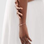 minimalist T open bangle bracelet