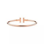 minimalist T open bangle bracelet